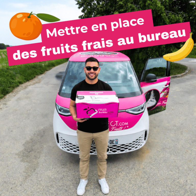 Suivi de livraison de fruits en temps réel : un véhicule électrique Fruitibureau en tournée